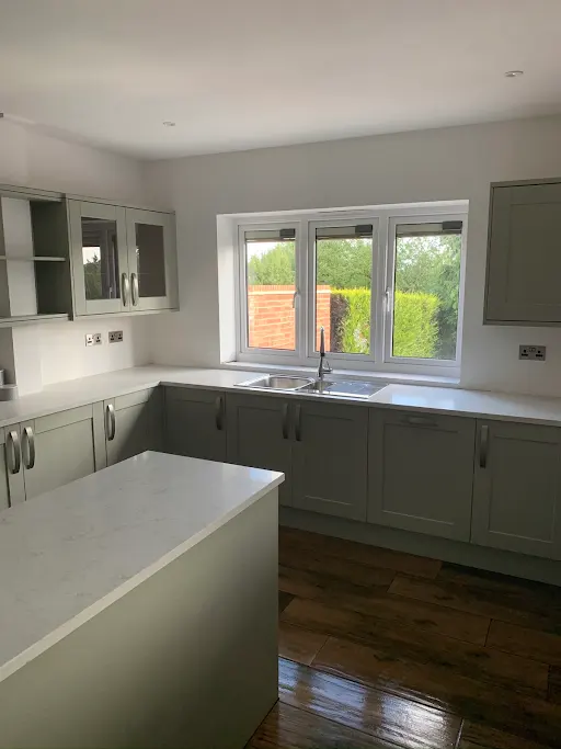 Grey shaker kitchen with island, Bexley
